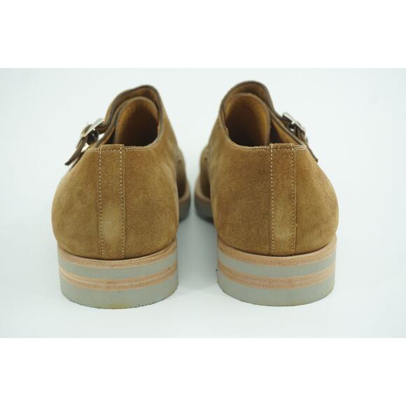 Magnanni Bernina Tan Suede Double Monk Strap Slip On Loafers Size 8 Saddle shoe main image 6